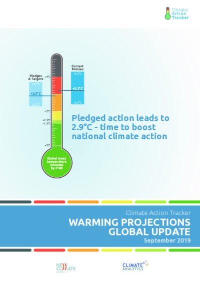 Pledged action leads to 2.9°C - time to boost national climate action