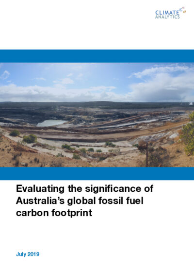 Evaluating the significance of Australia’s global fossil fuel carbon footprint