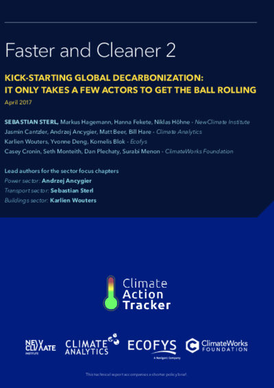 Faster and cleaner 2: it only takes a few countries to kick-start energy system decarbonisation