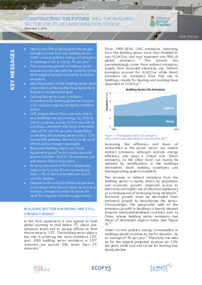 Constructing the future: will the building sector use its decarbonisation tools