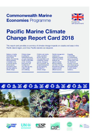 Pacific Marine Climate Change Report Card 2018