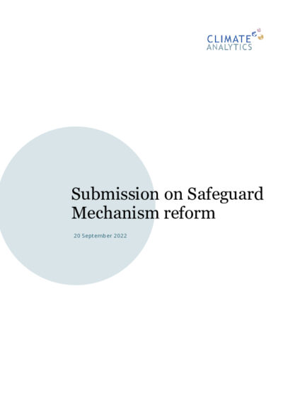 Submission to the Australian Government's review of the Safeguard Mechanism
