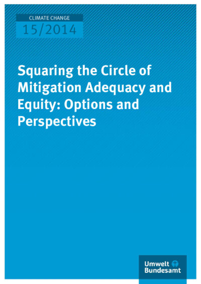 Squaring the circle of mitigation adequacy and equity: options and perspectives