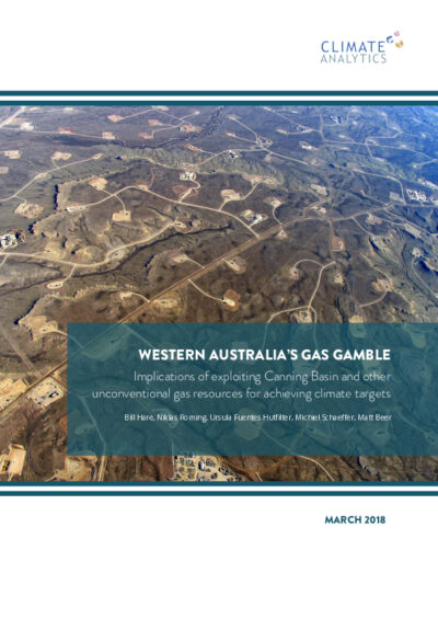 Western Australia's gas gamble - implications of natural gas extraction in WA