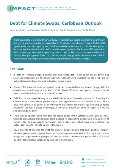 Debt for climate swaps: Caribbean outlook