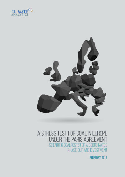 A stress test for coal in Europe under the Paris Agreement