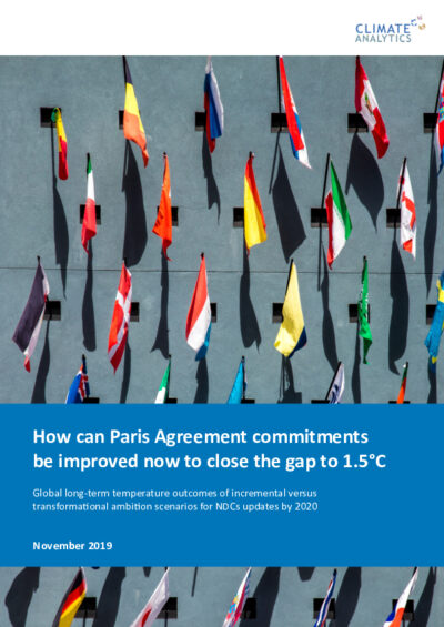 How can Paris Agreement commitments be improved now to close the gap to 1.5°C
