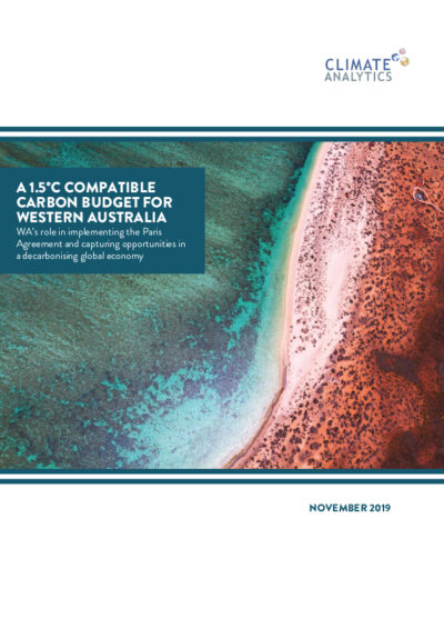A 1.5°C Compatible Carbon Budget for Western Australia