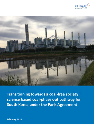 Transitioning towards a coal-free society: science based coal phase-out pathway for South Korea under the Paris Agreement